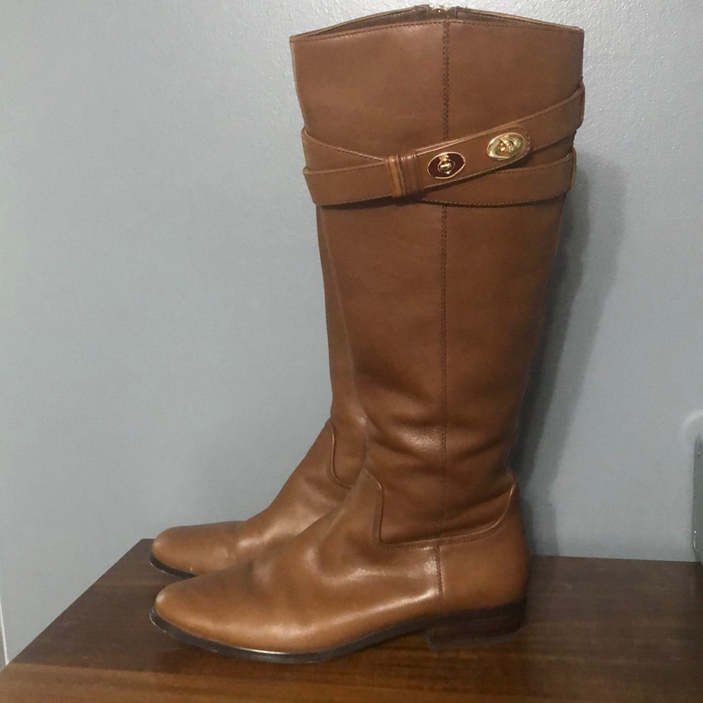 Coach Brown Over the Knee Boots